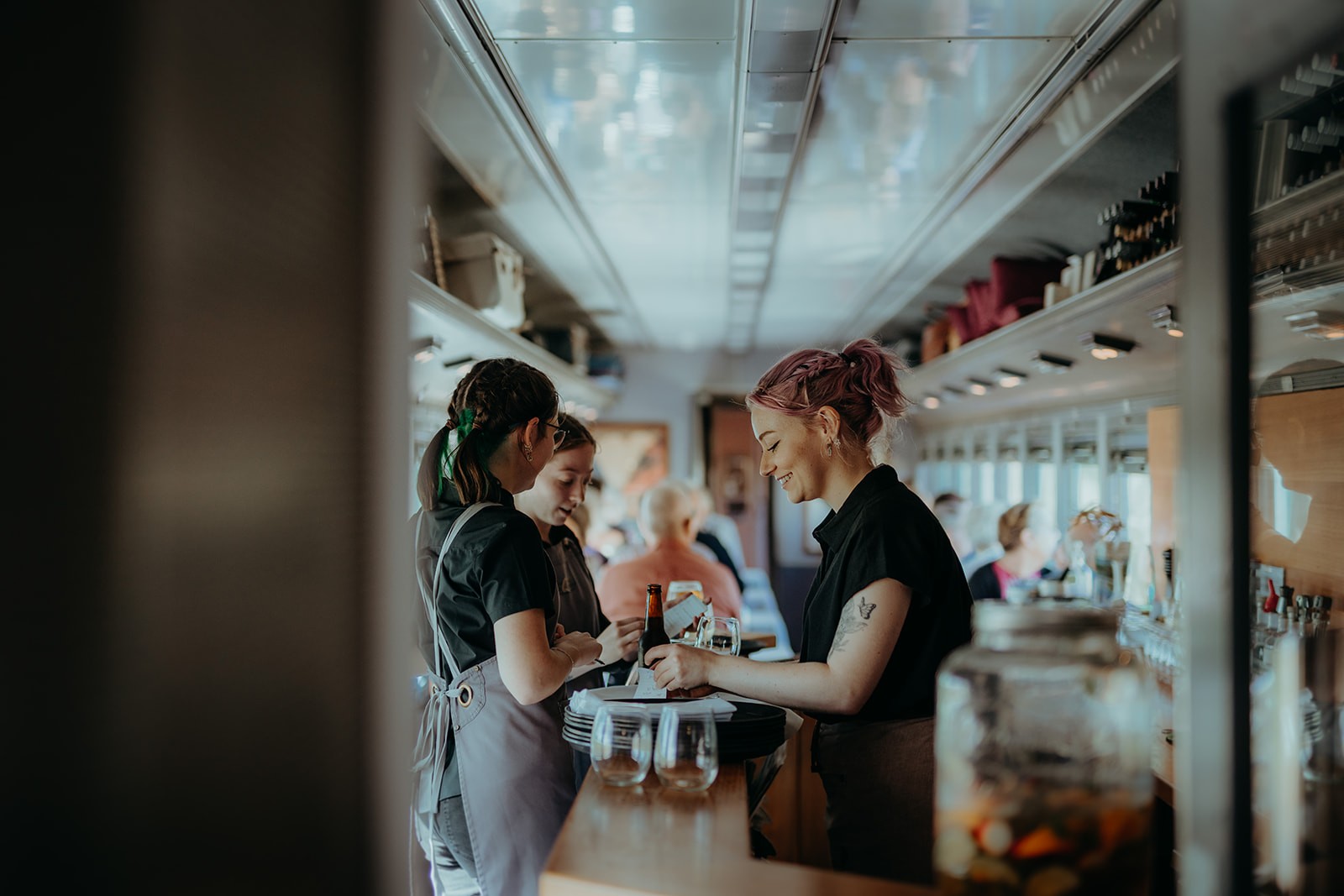 Graphic depicting a hexagonal cropped photo of an interior room design with grid lines along its borders.